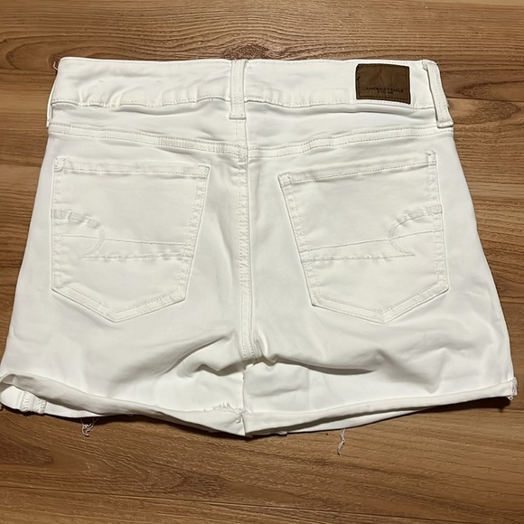 Women's White Denim Shorts - Picture 3 of 5